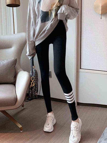 

grey leggings winter and autumn women' elastic pants 211117, Black