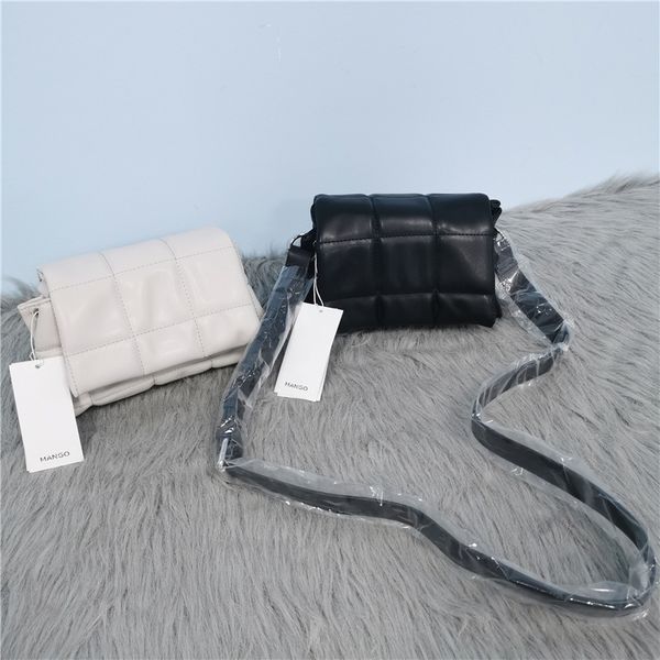 

new mg cloud simple solid color women's single shoulder messenger bag lattice fashion small square bag