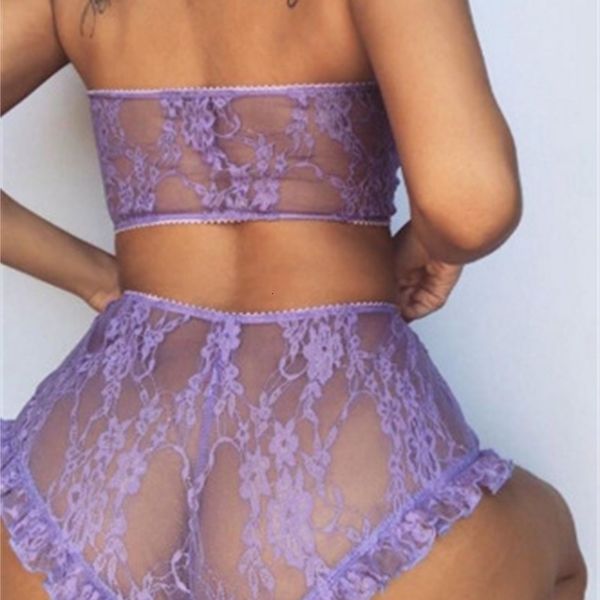 

lingerie seduction transparent lace split suit, Black;white