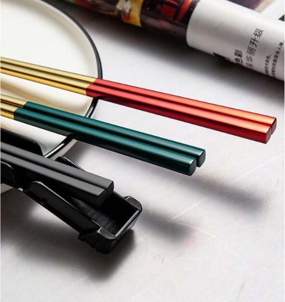 

chopsticks set tableware 304 stainless steel box gift steak chop