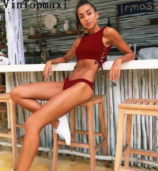 

women's swimwear high leg sport bikini set tie up crop female thong brazilian swimsuit solid bikinis women bathing suit biquini, White;black