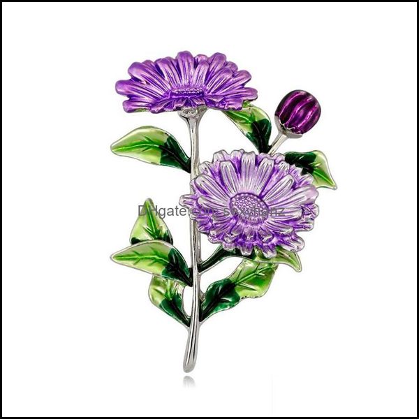 

pins, brooches jewelry daisy brooch pins yellow flower marguerite wedding lapel pin women mens fashion will and sandy c3 drop delivery 2021, Gray