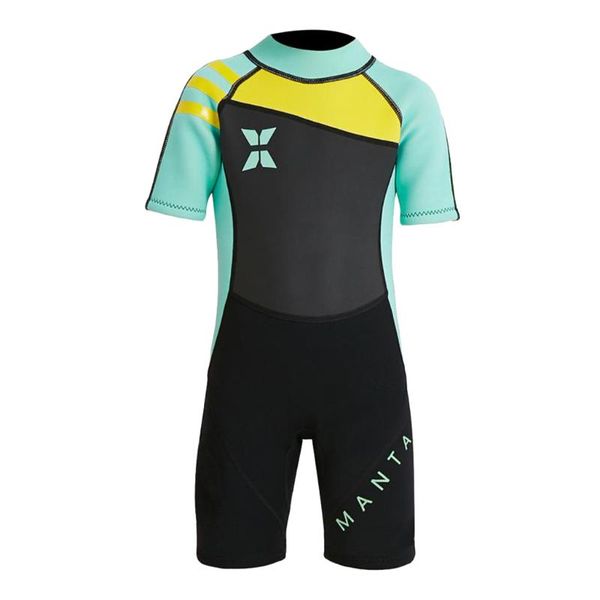 

swim wear kids short sleeve wetsuit swimwears bathing suit one piece swimsuit upf50+