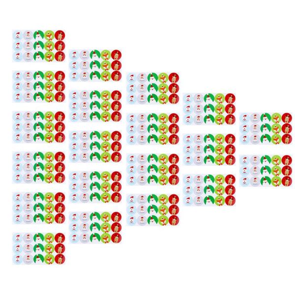 

sheet/300pcs christmas pattern seal sticker gift box packaging sealing label wrap