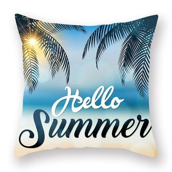 

pillow case 45x45 pillows ocean scenery coconut tree chairs decorations seats cars family wedding party decoration daily life