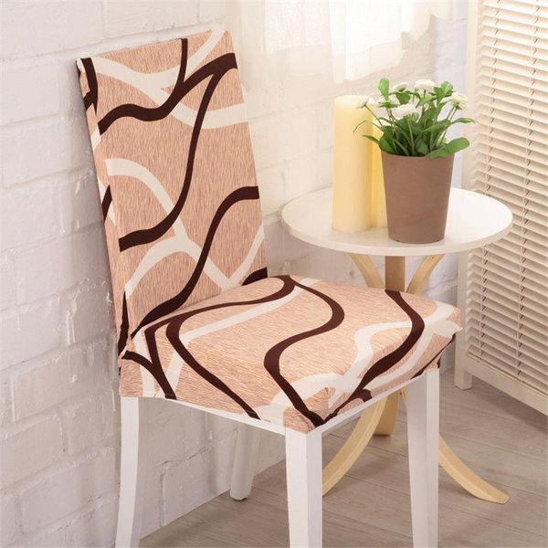 

chair covers stripe printing spandex stretch dining cover for weddings events party cost-effective anti-dirty seat slipcover
