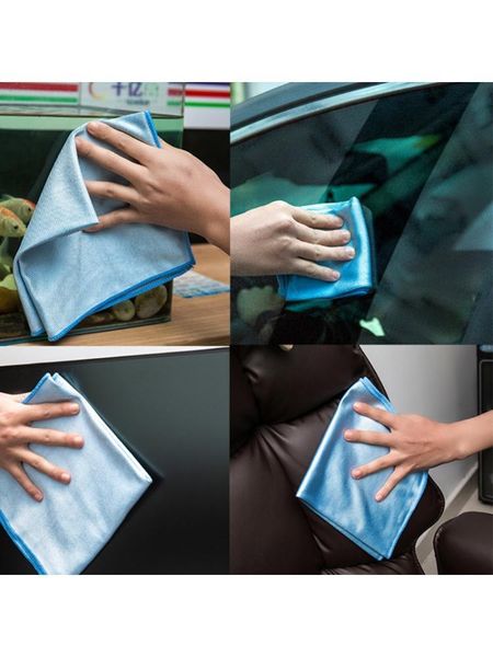 

4pcs/set microfiber lint-cleaning cloths for wine glasses windows mirrors m4yb towel