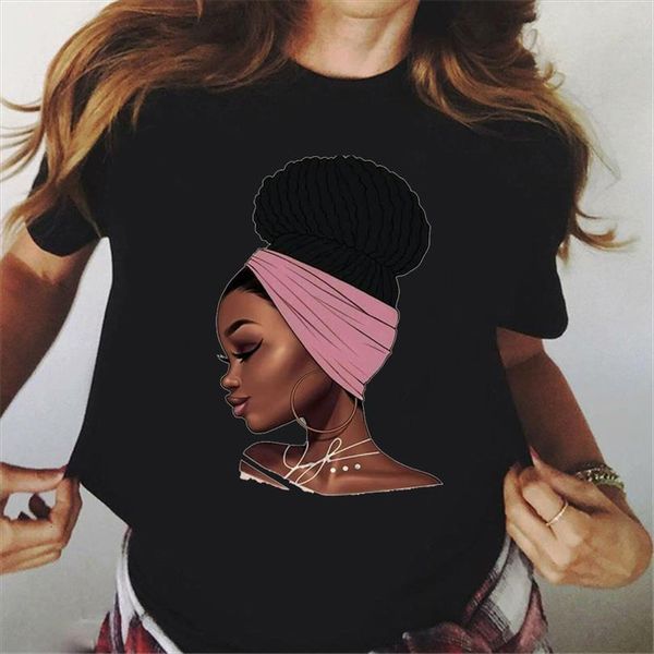 

novelty design melanin poppin mens t shirt graphic tshirts men black girls blowing bubbles femme vogue female streetwear, White;black