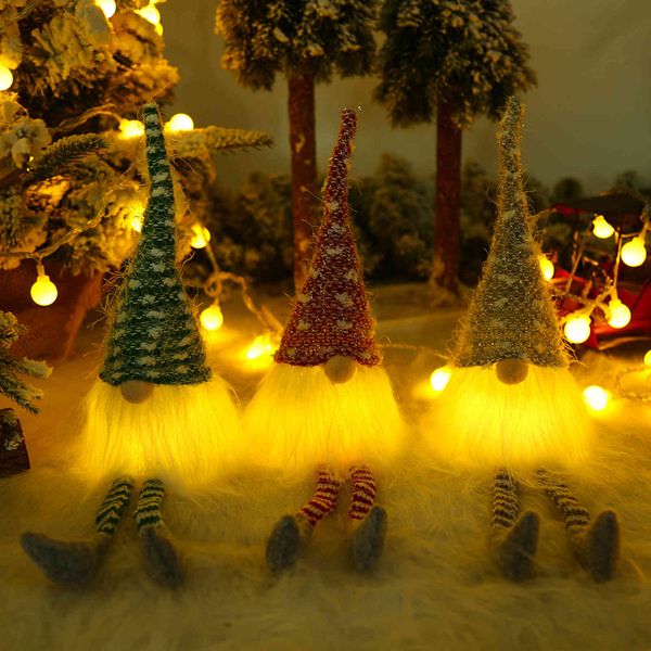 

decoration nordic style long legged forest people luminous doll christmas tree pendant home decoration gift accessories