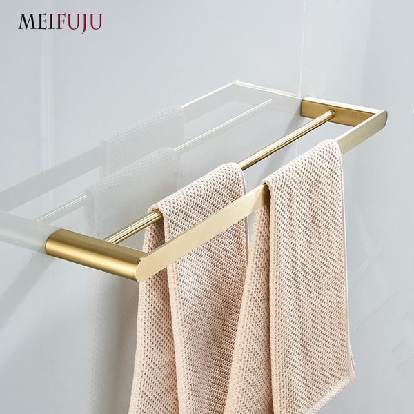 

towel racks single double bar stainless steel sus304 brushed gold rail for bathroom hardware holder toilet rack