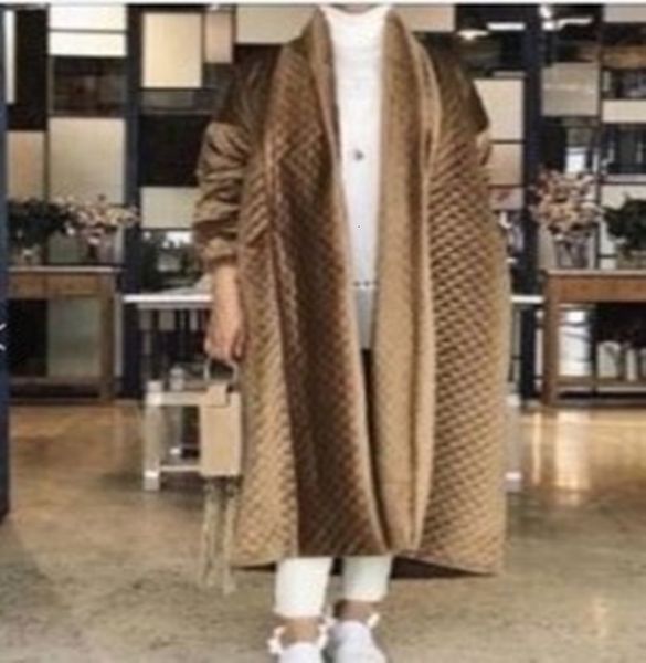 

Vintage ladies loose comfortable 2021 female front wide drape coat length 018, Black