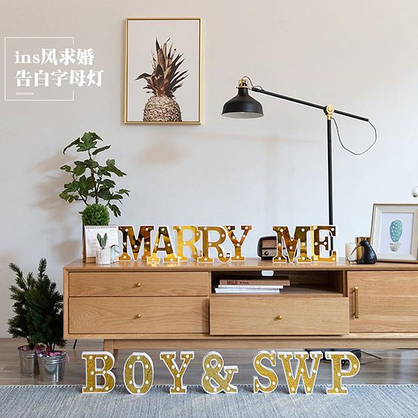 

novelty items golden led letters lights number lamp home night light for party bedroom wedding birthday decorative letras luminosas