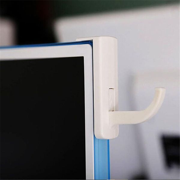 

2pcs headphone earphone hook internet cafe computer pc monitor stick-on holder universal wall hooks sasw666 & rails