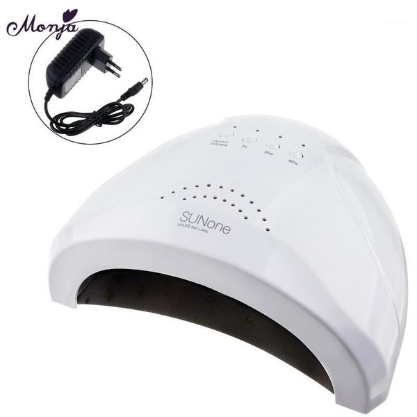 

monja sunone 48w white uv led nail art dryer gel polish fast curing lamp auto sensor timer manicure machine1