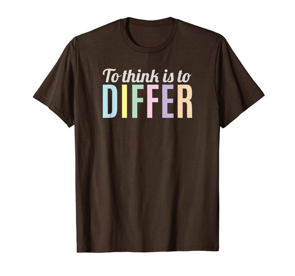 

to think is to differ t-shirt, White;black