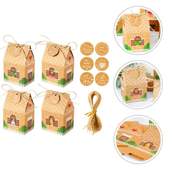 

gift wrap 2 sets of paper tags animal pattern boxes ropes wrapping cases