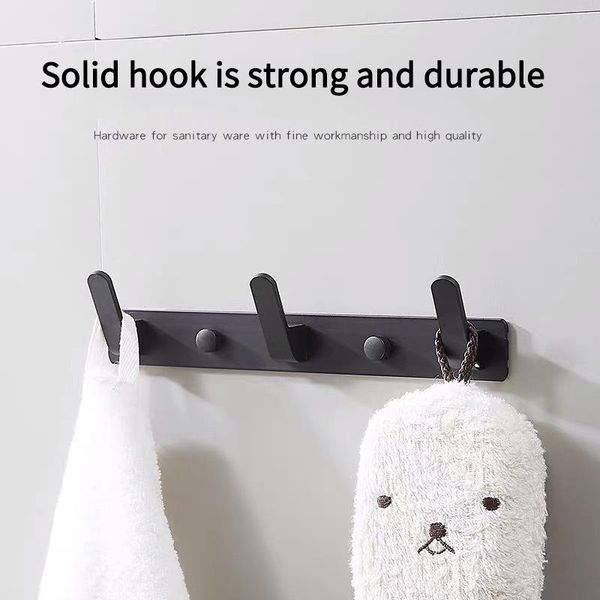 

hooks & rails nordic black space aluminum hook wall shelf storage rack room accessories key holder organizer