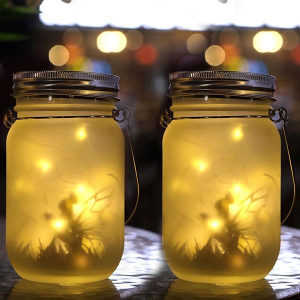 

solar lamps 2pcs mason jar night balcony for garden backyard diy craft outdoor hanging lantern bright landscape energy saving protable