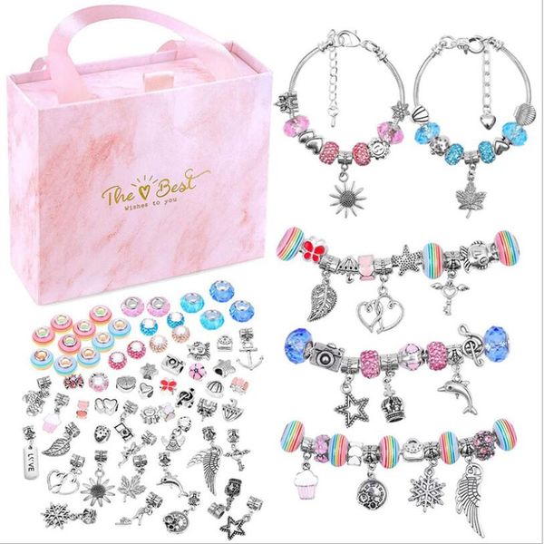 

hawaii beach charm bracelet sell with package charms beads accessories diy jewelry christmas and children's day gifts for kids, Golden;silver