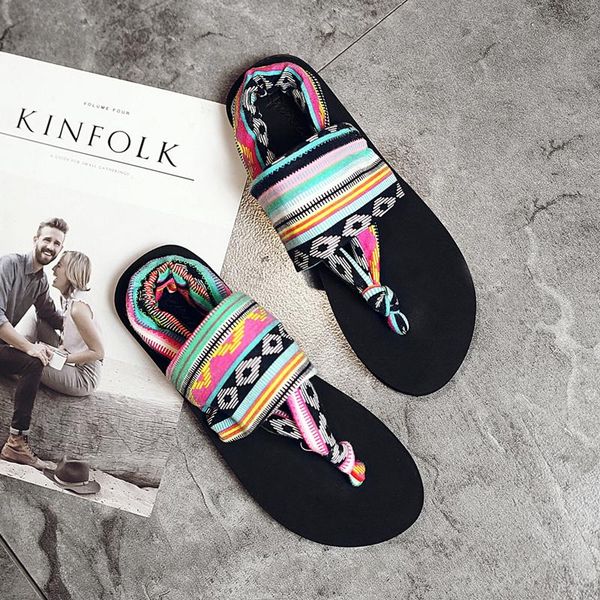 

summer retro ladies beach sandals roman women fashion gladiator for shoes female flat, Black