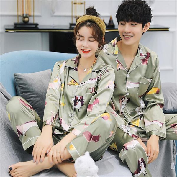 

ice silk pajama summer womens sleepwears short sleeve korean version of douyin web celebrity with imitation lovers home, Black;red