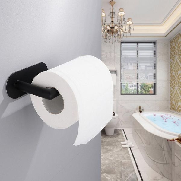 

toilet paper holders bathroom tissue towel hanger punch-storage shelf home roll holder black fixture kitchen