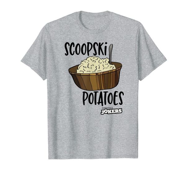 

impractical jokers scoopski potatoes t-shirt, White;black