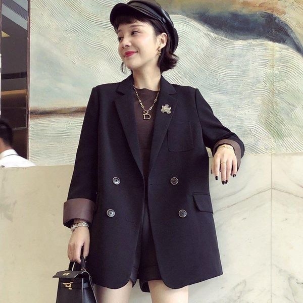

spring and autumn style women's fashion slim small suit jacket women western loose korean office lady suits & blazers, White;black