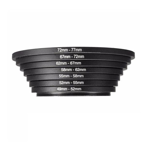 

lens adapter filter set metal step up rings 49-52-55-58-62-67-72-77mm adapte 49-77mm ring a1m5 universal aluminum u0q1 adapters & mounts