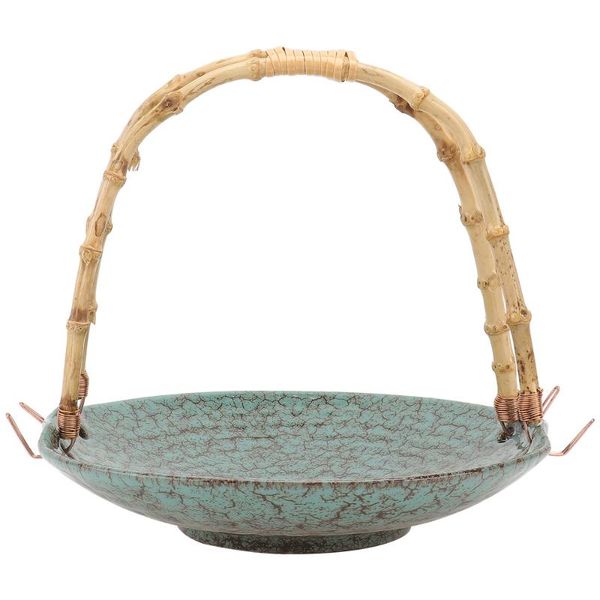 

storage baskets 1pc household fruit basket handheld snack dessert tray with handle