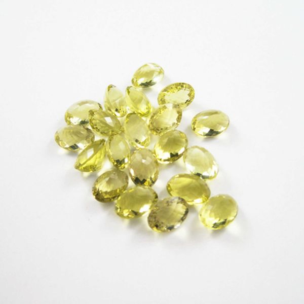 

14x10mm oval faceted cut natural lemon quartz semi precious stone gemstone diy ring,earrings,pendant charm cabochon 4120099 h1015, Black
