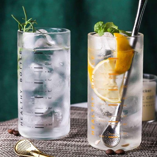

wine glasses 300ml transparent glass water cup measuring graduated bar cocktail mug standard breakfast milk coffee home kitchen supplies