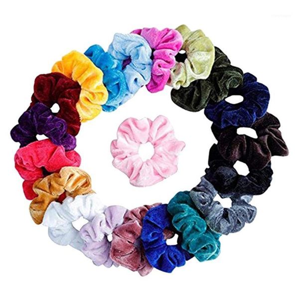 

20pcs korea velvet hair scrunchie elastic bands for women girls headwear rubber accessories haarspeldjes voor meisjes1