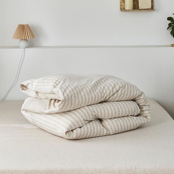 

sheets & sets japanese-style cotton double-layer bed linen, pure check bedclothes type bedding sheet