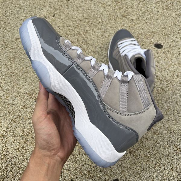 

jumpman 11 cool grey mens basketball shoes carbon fiber 11s medium white-cool women sports sneakers running trainers ct8012-005