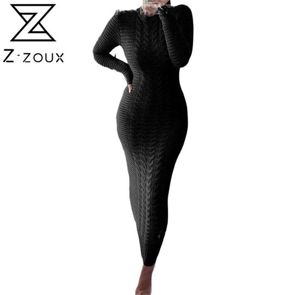 

women dress solid knitted sweater long sleeve tight es fashion all match plus size es 210513, Black;gray