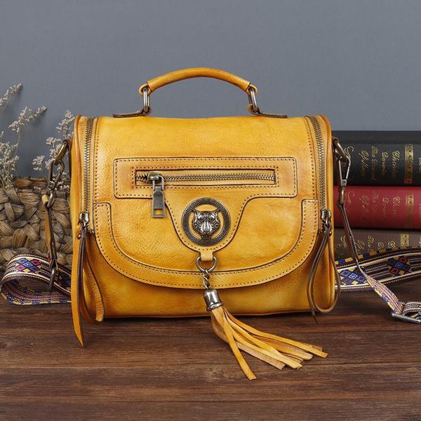 

duffel bags lhfff genuine leather handbags chinese style cross-border tree cream hand-painted ladies diagonal