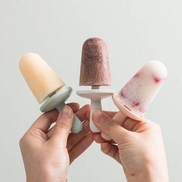 

baking moulds cute 4 hole silicone ice mould cube tray popsicle barrel diy dessert cream mold with stick home kitchen tools