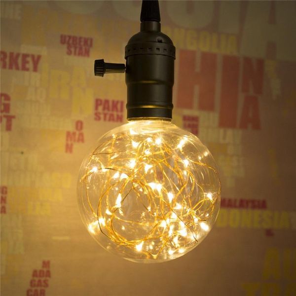 

bulbs led light bulb colorful e27 220v 110v ball fairy lights string filament lamp for christmas holiday wedding party home decor