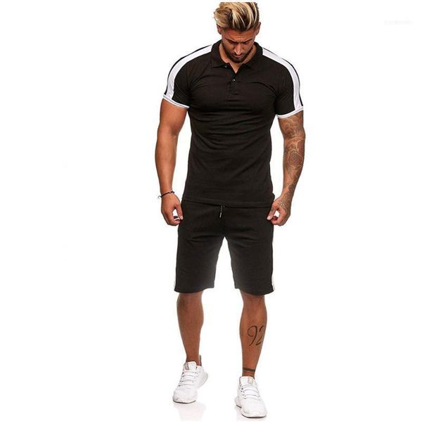 

men's tracksuits qnpqyx men shirts and shorts gradient fold sport suit fitness sets 2021 causal sports suits for clothing1, Gray
