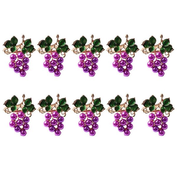 

napkin rings 10pcs western food fruit buckle grape ring holder metal mouth cloth tableware