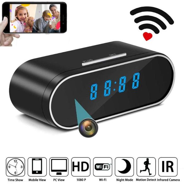 

mini cameras hd 1080p wifi secret clock camera ip video audio dv dvr recorder night vision motion detection home security p2p