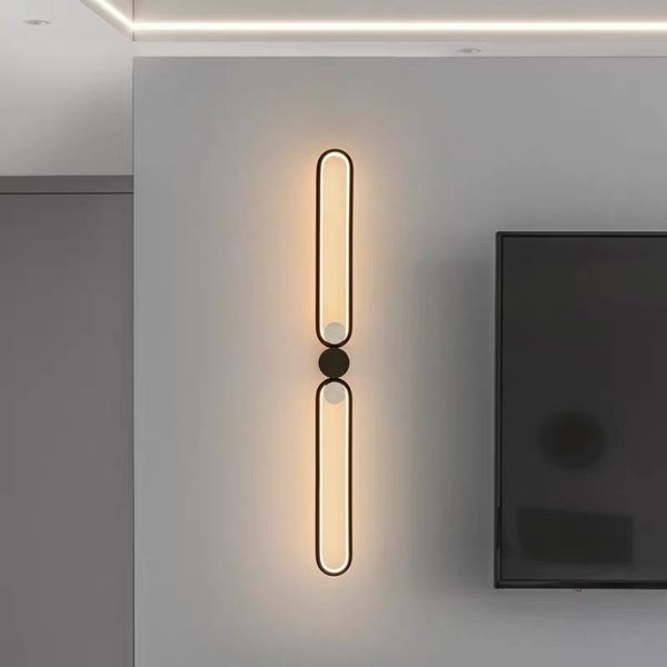 

wall lamp modern contracted led for apartment living room bedroom rotatable minimalist indoor lighting decoration long luminaire