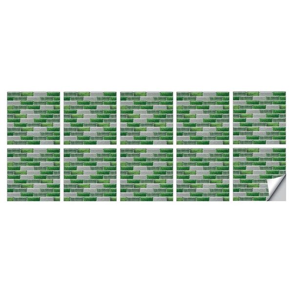 

wall stickers 10pcs self adhesive tile diy backsplash floor sticker home decor 20x20cm