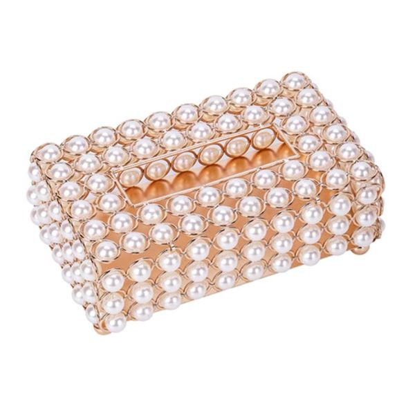

tissue boxes & napkins luxury simulation pearl box storage case deskpaper container napkin dispenser for restaurant car