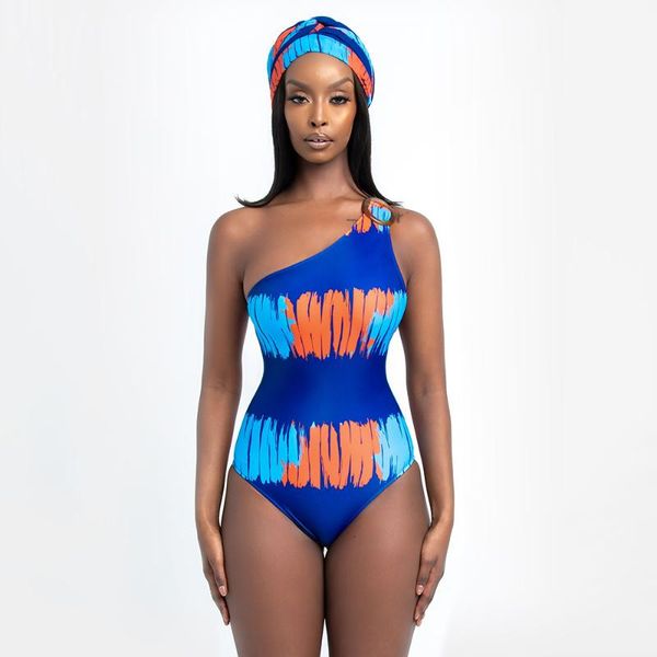 

one-piece suits 2021 arrival one piece swimwear summer women swimsuit shoulder bathing printed beachwear