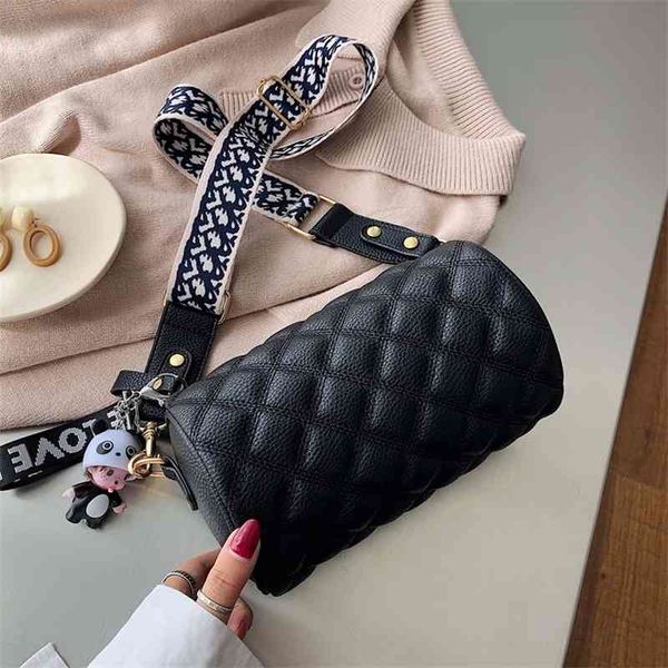 

pendant small women's autumn and winter versatile broadband messenger lingge fashion cylinder bag 50% clearance sale