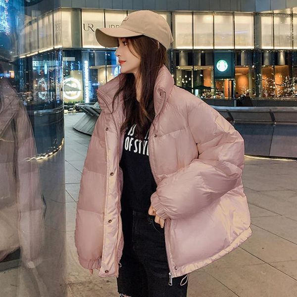 

women's down & parkas fashion cotton coat female casual streetwear winter clothes women jacket padded solid warm outerwear xxl q4728, Black