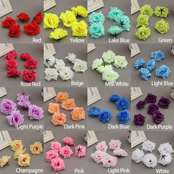 

decorative flowers & wreaths 50 pcs artificial silk rose flower heads handmade bouquet diy home wedding venue decor party supplies gift for