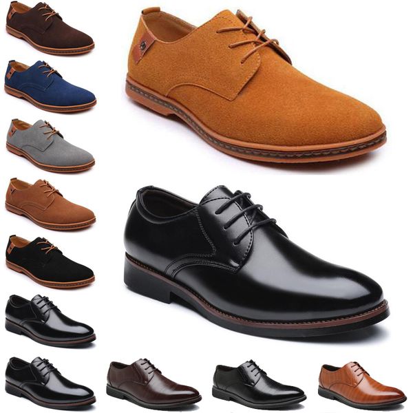 

2021 luxury men casual shoes black brown loafers outdoor flat slip o fashion mens trainers sneakers size 40-47 color16